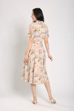 Lienne Midi Dress in Floral Print