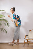 Jaela Abstract Print Kimono Jacket in Citrus