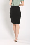 Monette Ultra-Stretch Pencil Skirt in Black