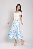 Albertha Tier Skirts in Blue Prints