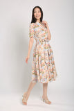 Lienne Midi Dress in Floral Print