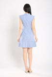 Cera Midi Dress in Blue Stripes