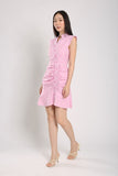 Cera Midi Dress in Pink Stripes