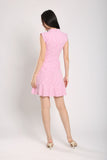 Cera Midi Dress in Pink Stripes