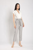 Kristela Tailored Jumpsuit in White Grey