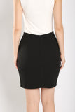 Kamille Ultra-Stretch Pencil Mini Skirt in Black