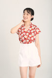 Fortune Cat Top in Red