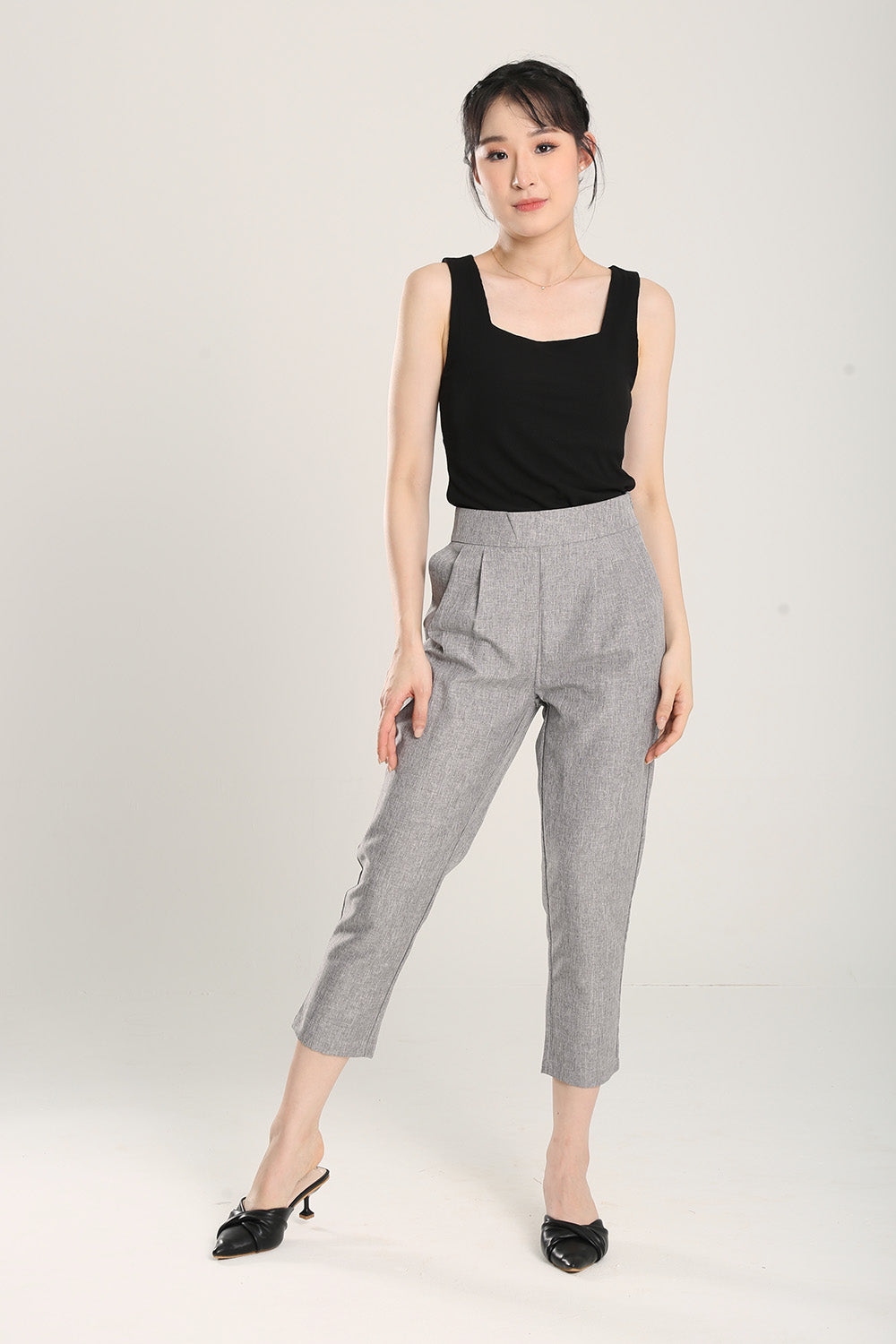 Francesca Tailored Pants in Grey
