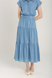 Lindea Tiered  Skirts in Denim Blue