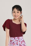 Anitra Top in Claret Red