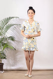Sherinda Midi Dress in Yellow Floral Prints