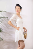 Nerice Eyelet Dress in White