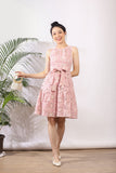 Sophie Eyelet Midi Dress in Pink