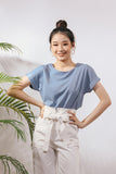 Tova Color Top in Dust Blue