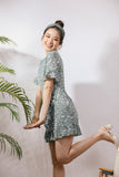 Sherinda Polka Dot Midi Dress in Sea Green