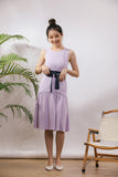 Starla Two-Way Sash Tie Midi Dress in Light Purple/Navy (Convertible)