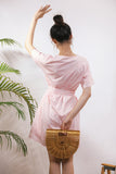 Audre Day Dress in Pink Prints
